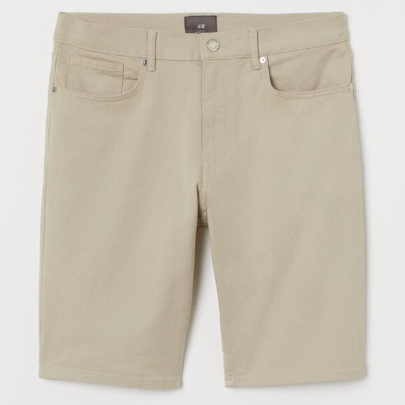 Slim Fit Twill Shorts - Picture 1 of 4